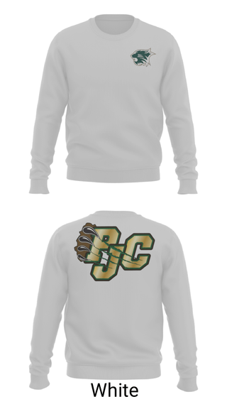 Crew Neck Sweatshirt, Plainfield Junior Cats Football/Cheer, Football, Teamtime, Team time, sublimation, custom sports apparel, team uniforms, spirit wear, spiritwear, sports uniforms, custom shirts, team store, custom team store, fundraiser sports, apparel fundraiser