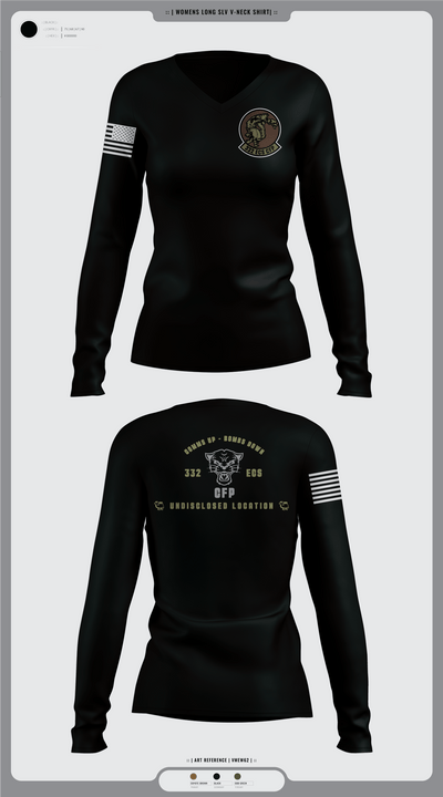 332 ECS SCOS 86475231 Women's Long Sleeve V-neck Shirt - 5