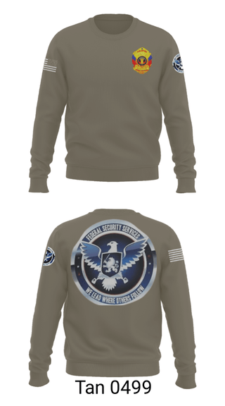Crew Neck Sweatshirt, TS FEDERAL PRIVATE SECURITY & BODYGUARD, Police, Teamtime, Team time, sublimation, custom sports apparel, team uniforms, spirit wear, spiritwear, sports uniforms, custom shirts, team store, custom team store, fundraiser sports, apparel fundraiser