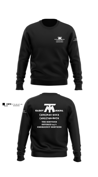 Crew Neck Sweatshirt, MT ELECTRICAL SERVICES, , Teamtime, Team time, sublimation, custom sports apparel, team uniforms, spirit wear, spiritwear, sports uniforms, custom shirts, team store, custom team store, fundraiser sports, apparel fundraiser