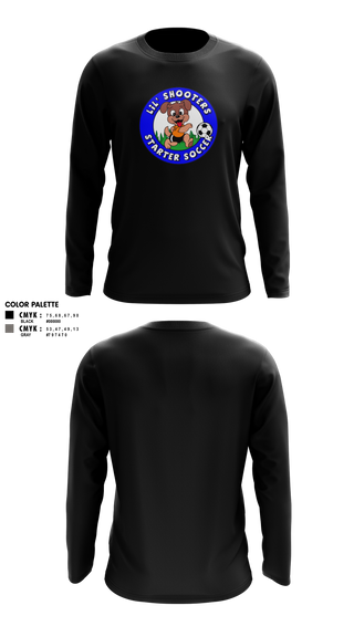 Long Sleeve Performance Shirt, Lil' Shooters Starter Soccer, Men's Soccer, Teamtime, Team time, sublimation, custom sports apparel, team uniforms, spirit wear, spiritwear, sports uniforms, custom shirts, team store, custom team store, fundraiser sports, apparel fundraiser