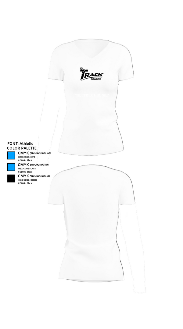 Womens Short Sleeve Vneck Shirt, The Perfect Pro Shop, Bowling, Teamtime, Team time, sublimation, custom sports apparel, team uniforms, spirit wear, spiritwear, sports uniforms, custom shirts, team store, custom team store, fundraiser sports, apparel fundraiser