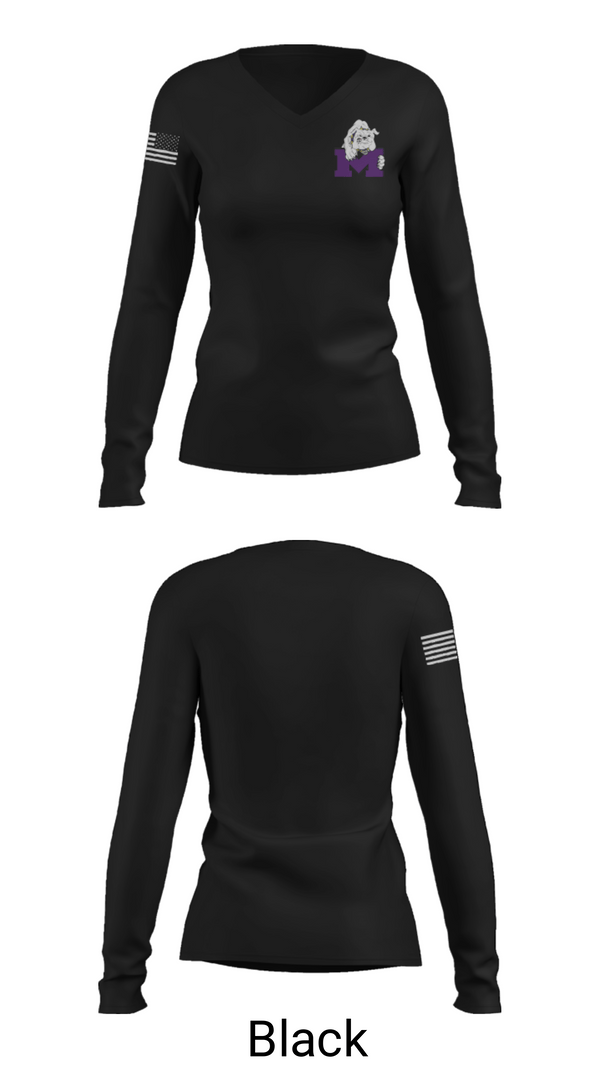 Womens Long Sleeve Vneck Shirt, Midland Freshman High School Cross Country, Cross Country, Teamtime, Team time, sublimation, custom sports apparel, team uniforms, spirit wear, spiritwear, sports uniforms, custom shirts, team store, custom team store, fundraiser sports, apparel fundraiser