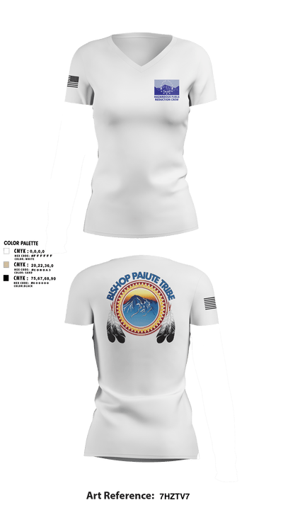 Bishop Paiute EMO/ Hazardous Fiels Reduction 49408789 Women's Short Sleeve V-neck Shirt - 5