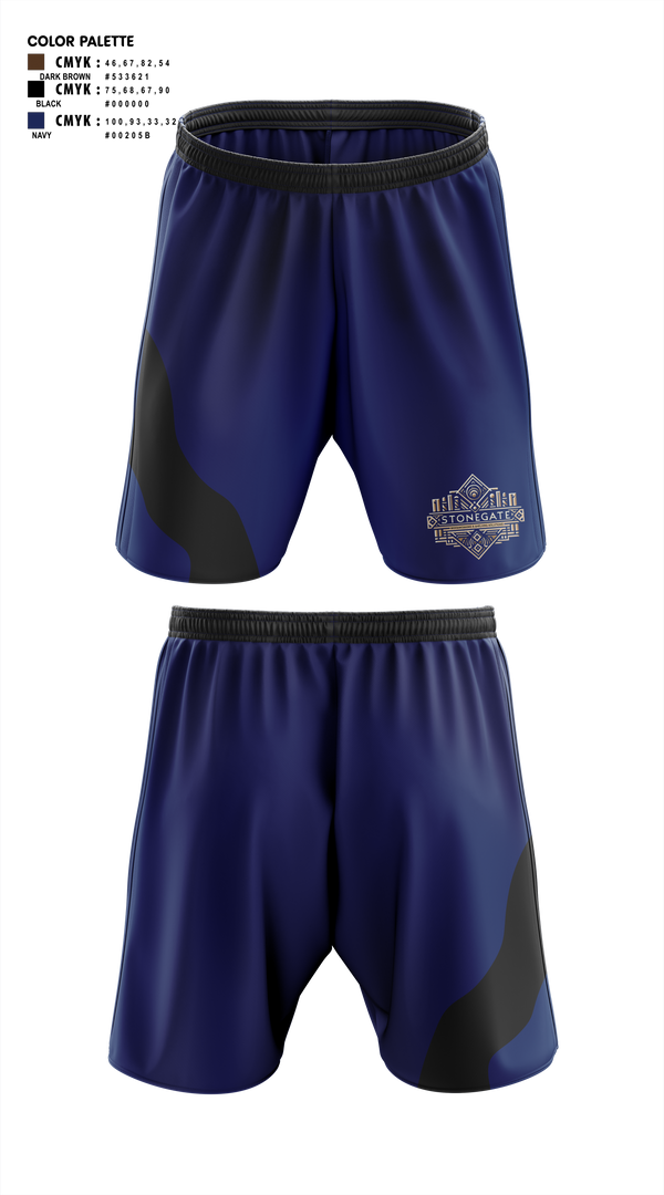 Athletic Shorts With Pockets, STONEGATE, , Teamtime, Team time, sublimation, custom sports apparel, team uniforms, spirit wear, spiritwear, sports uniforms, custom shirts, team store, custom team store, fundraiser sports, apparel fundraiser