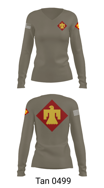 GOLD 78279862 Women's Long Sleeve V-neck Shirt - 77