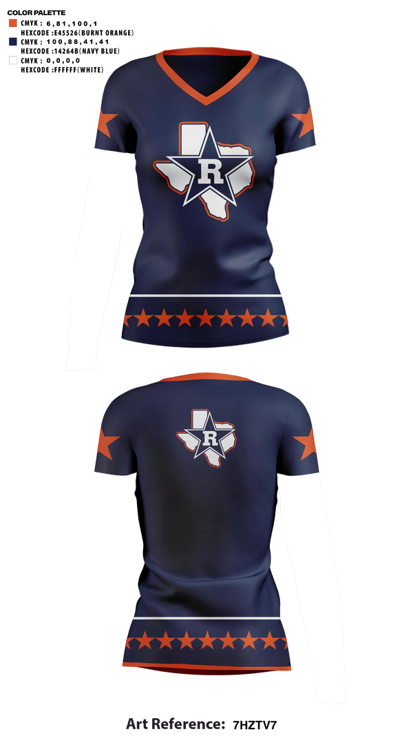 Womens Short Sleeve Vneck Shirt, Riverside High School Cheer, Cheer, Teamtime, Team time, sublimation, custom sports apparel, team uniforms, spirit wear, spiritwear, sports uniforms, custom shirts, team store, custom team store, fundraiser sports, apparel fundraiser