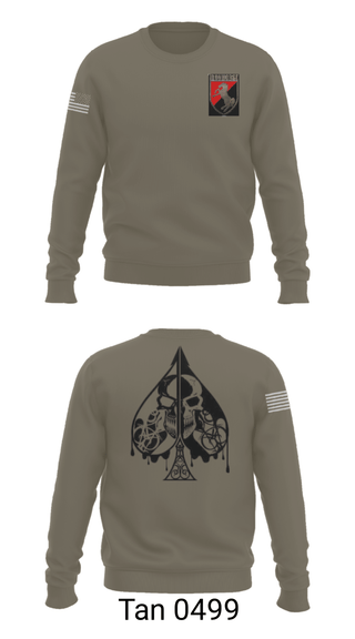 Crew Neck Sweatshirt, Dealer Company, 1/11 ACR, Army, Teamtime, Team time, sublimation, custom sports apparel, team uniforms, spirit wear, spiritwear, sports uniforms, custom shirts, team store, custom team store, fundraiser sports, apparel fundraiser