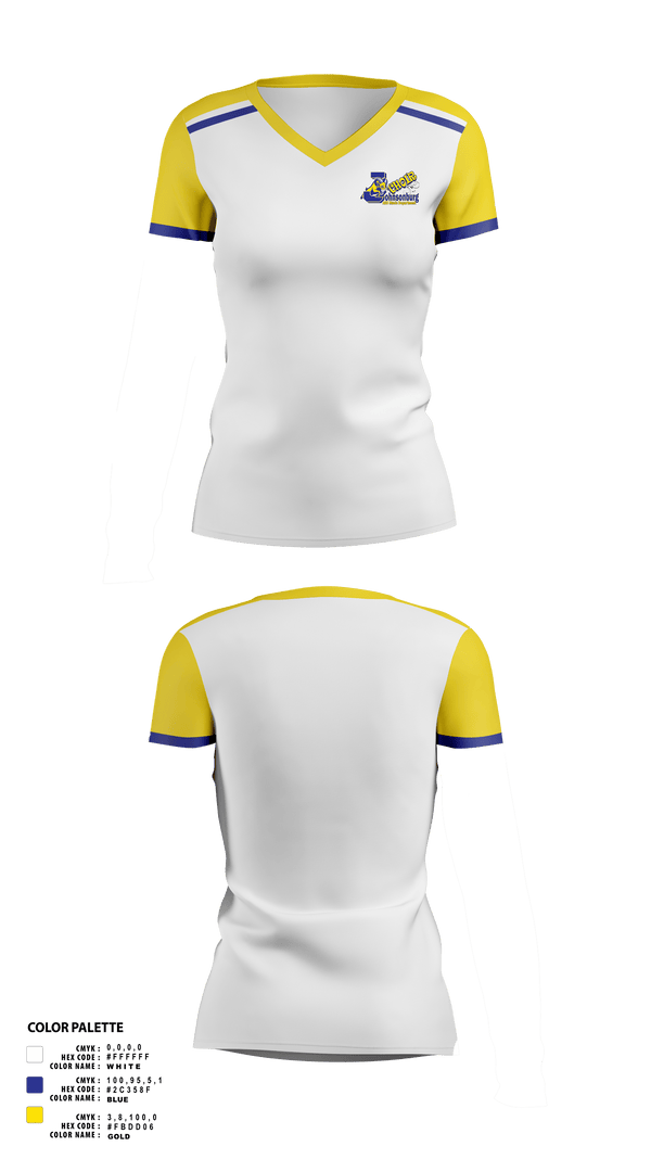 Womens Short Sleeve Vneck Shirt, Johnsonburg Area Senior High School Band, Spirit Store, Teamtime, Team time, sublimation, custom sports apparel, team uniforms, spirit wear, spiritwear, sports uniforms, custom shirts, team store, custom team store, fundraiser sports, apparel fundraiser