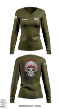 209th DLD 44879394 Women's Long Sleeve V-neck Shirt -1