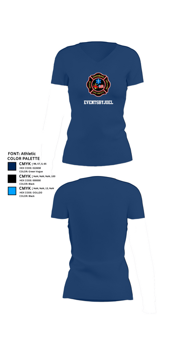 EventsByJoel 45028039 Women's Short Sleeve V-neck Shirt - 24