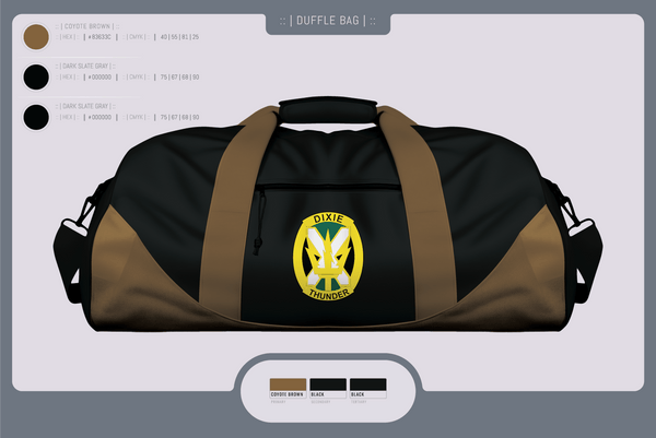 Duffle Bag, Charlie Company, National Guard, Teamtime, Team time, sublimation, custom sports apparel, team uniforms, spirit wear, spiritwear, sports uniforms, custom shirts, team store, custom team store, fundraiser sports, apparel fundraiser