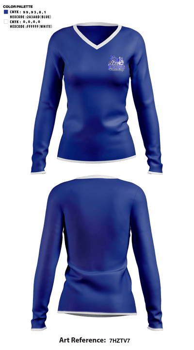 Fairhaven High School Cheer 84985480 Women's Long Sleeve V-neck Shirt - 5