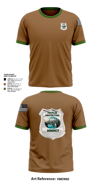 Peoples Protection Agency, LLC 33434129 Short Sleeve Performance Shirt - 40