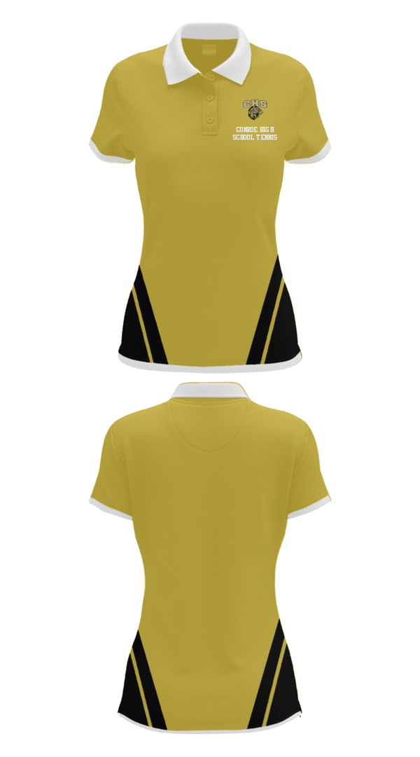 Women's Short Sleeve Performance Polo, Conroe High School Tennis, Tennis, Teamtime, Team time, sublimation, custom sports apparel, team uniforms, spirit wear, spiritwear, sports uniforms, custom shirts, team store, custom team store, fundraiser sports, apparel fundraiser