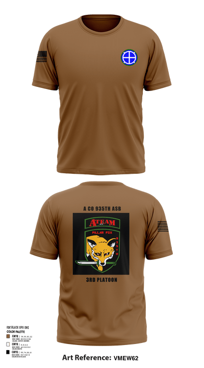 A co 935th ASB 3rd Platoon 87563624 Short Sleeve Performance Shirt - 129