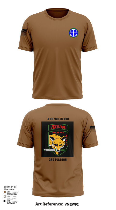 Short Sleeve Performance Shirt, A co 935th ASB 3rd Platoon, National Guard, Teamtime, Team time, sublimation, custom sports apparel, team uniforms, spirit wear, spiritwear, sports uniforms, custom shirts, team store, custom team store, fundraiser sports, apparel fundraiser