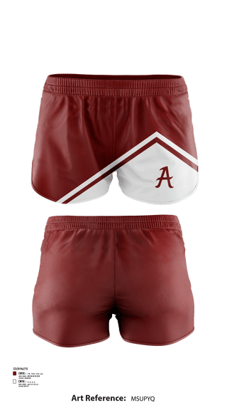 Womens Shorts, Ardmore High School Cheer, Cheer, Teamtime, Team time, sublimation, custom sports apparel, team uniforms, spirit wear, spiritwear, sports uniforms, custom shirts, team store, custom team store, fundraiser sports, apparel fundraiser