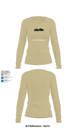Womens Long Sleeve Vneck Shirt 1, Load & go dump trailers llc, , Teamtime, Team time, sublimation, custom sports apparel, team uniforms, spirit wear, spiritwear, sports uniforms, custom shirts, team store, custom team store, fundraiser sports, apparel fundraiser
