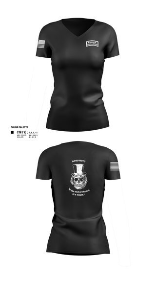 Womens Short Sleeve Vneck Shirt, APSU RANGER CHALLENGE, Army, Teamtime, Team time, sublimation, custom sports apparel, team uniforms, spirit wear, spiritwear, sports uniforms, custom shirts, team store, custom team store, fundraiser sports, apparel fundraiser
