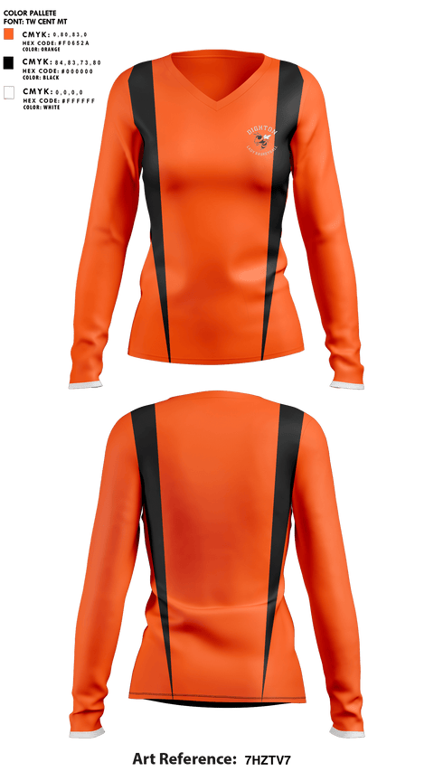Womens Long Sleeve Vneck Shirt, Dighton High School Basketball, Women's Basketball, Teamtime, Team time, sublimation, custom sports apparel, team uniforms, spirit wear, spiritwear, sports uniforms, custom shirts, team store, custom team store, fundraiser sports, apparel fundraiser