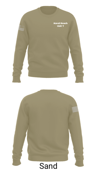 Crew Neck Sweatshirt, Naval Beach Unit 7, , Teamtime, Team time, sublimation, custom sports apparel, team uniforms, spirit wear, spiritwear, sports uniforms, custom shirts, team store, custom team store, fundraiser sports, apparel fundraiser