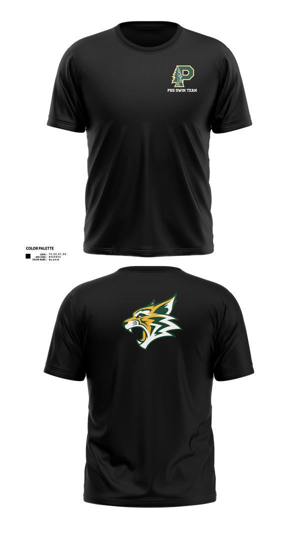 Short Sleeve Performance Shirt, Paradise High School Bobcats, Swimming, Teamtime, Team time, sublimation, custom sports apparel, team uniforms, spirit wear, spiritwear, sports uniforms, custom shirts, team store, custom team store, fundraiser sports, apparel fundraiser