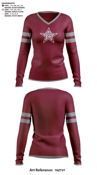 Womens Long Sleeve Vneck Shirt, Madison County High School Cheer, Cheer, Teamtime, Team time, sublimation, custom sports apparel, team uniforms, spirit wear, spiritwear, sports uniforms, custom shirts, team store, custom team store, fundraiser sports, apparel fundraiser