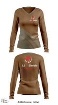 Lb electric 75532931 Women's Long Sleeve V-neck Shirt -1 119