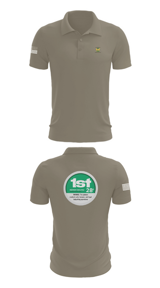 Short Sleeve Performance Polo, 28th MP Company, National Guard, Teamtime, Team time, sublimation, custom sports apparel, team uniforms, spirit wear, spiritwear, sports uniforms, custom shirts, team store, custom team store, fundraiser sports, apparel fundraiser