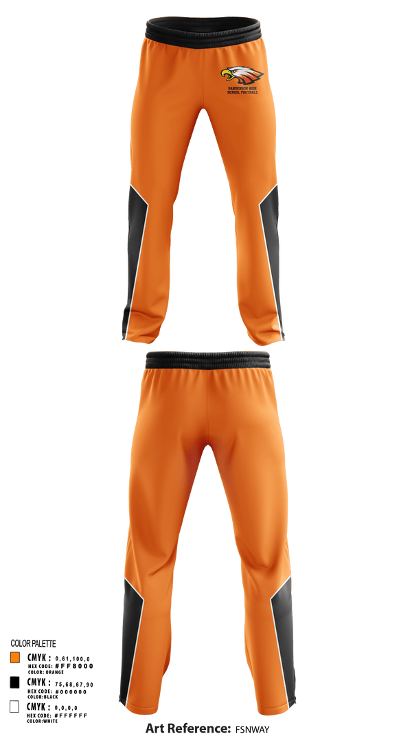Sweatpants, Sanderson High School Football, Football, Teamtime, Team time, sublimation, custom sports apparel, team uniforms, spirit wear, spiritwear, sports uniforms, custom shirts, team store, custom team store, fundraiser sports, apparel fundraiser