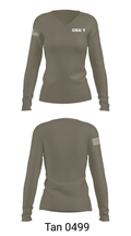 CSG 7 66290880 Women's Long Sleeve V-neck Shirt - 73