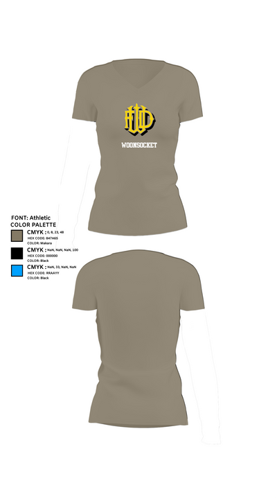 Woonsocket 46977147 Women's Short Sleeve V-neck Shirt - 64