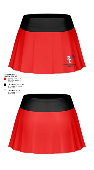 Skort, Randolph-Clay High School Cheer, Cheer, Teamtime, Team time, sublimation, custom sports apparel, team uniforms, spirit wear, spiritwear, sports uniforms, custom shirts, team store, custom team store, fundraiser sports, apparel fundraiser