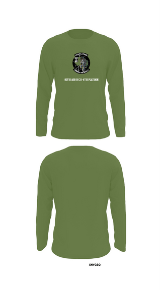 Long Sleeve Performance Shirt, 90th ASB B co 4Th Platoon, Army, Teamtime, Team time, sublimation, custom sports apparel, team uniforms, spirit wear, spiritwear, sports uniforms, custom shirts, team store, custom team store, fundraiser sports, apparel fundraiser