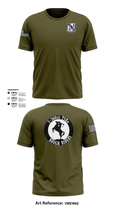 3-360th TSBn 65100272 Short Sleeve Performance Shirt - 3