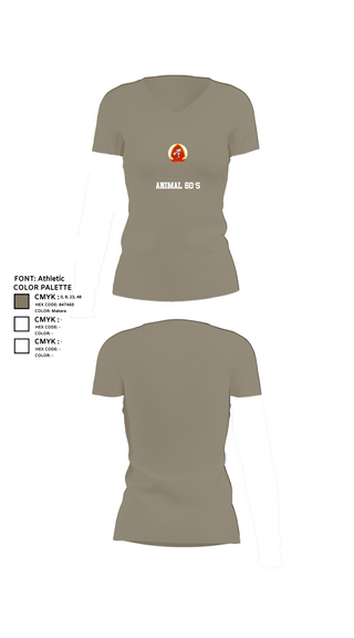 Womens Short Sleeve Vneck Shirt, Animal 60’s, , Teamtime, Team time, sublimation, custom sports apparel, team uniforms, spirit wear, spiritwear, sports uniforms, custom shirts, team store, custom team store, fundraiser sports, apparel fundraiser