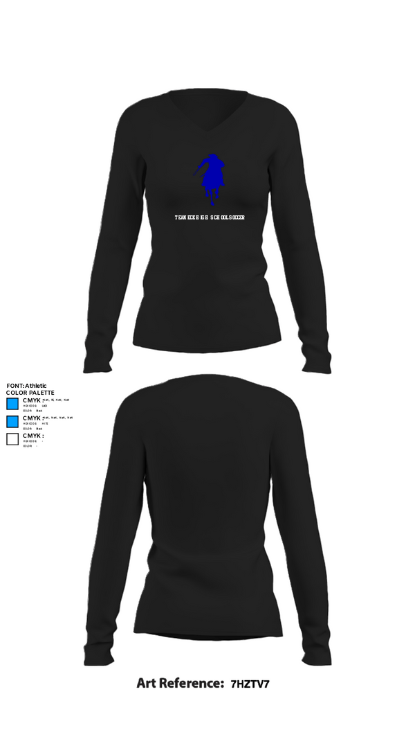 Womens Long Sleeve Vneck Shirt, Teaneck High School Soccer, Men's Soccer, Teamtime, Team time, sublimation, custom sports apparel, team uniforms, spirit wear, spiritwear, sports uniforms, custom shirts, team store, custom team store, fundraiser sports, apparel fundraiser