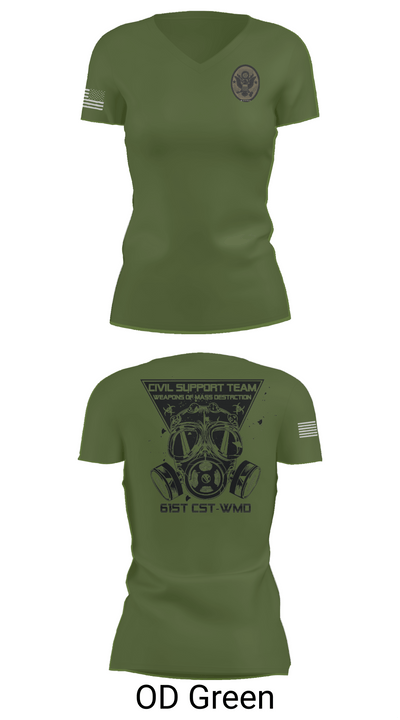 61st CST 56297636 Women's Short Sleeve V-neck Shirt - 48