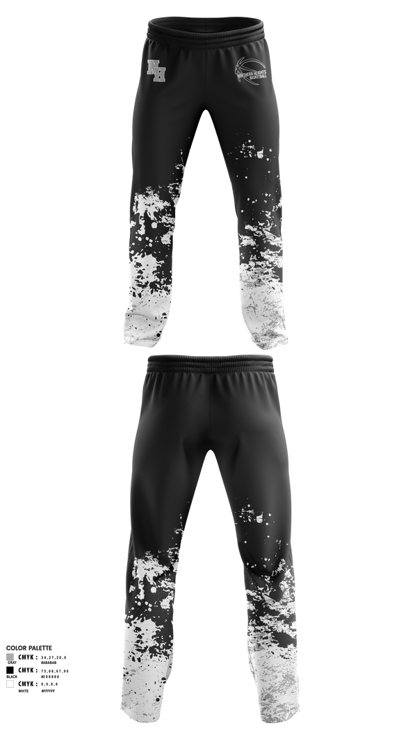 Sweatpants, Northern Heights High School Basketball, Men's Basketball, Teamtime, Team time, sublimation, custom sports apparel, team uniforms, spirit wear, spiritwear, sports uniforms, custom shirts, team store, custom team store, fundraiser sports, apparel fundraiser