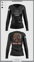 Comanche Squad 4858933 Women's Long Sleeve V-neck Shirt -1 12