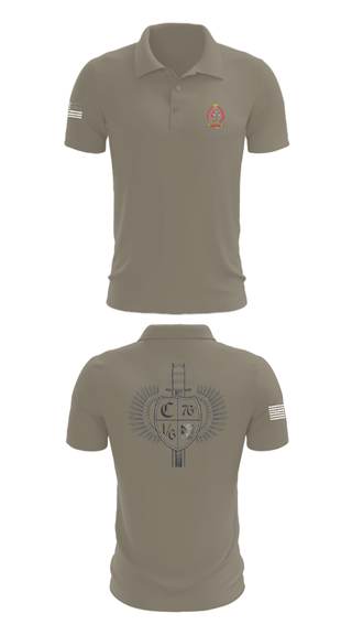 Short Sleeve Performance Polo, 1/6 Charlie company, , Teamtime, Team time, sublimation, custom sports apparel, team uniforms, spirit wear, spiritwear, sports uniforms, custom shirts, team store, custom team store, fundraiser sports, apparel fundraiser