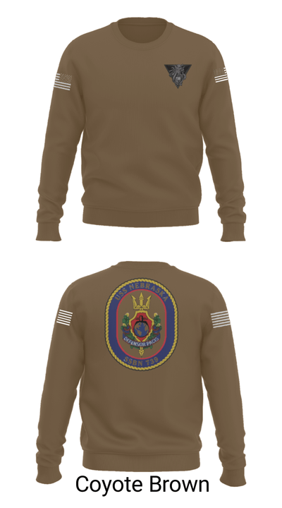 USS Nebraska 93337637 Crew Neck Sweatshirt - 10