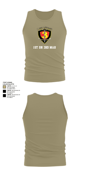 Tank Top, 1st bn 3rd Mar, Marines, Teamtime, Team time, sublimation, custom sports apparel, team uniforms, spirit wear, spiritwear, sports uniforms, custom shirts, team store, custom team store, fundraiser sports, apparel fundraiser