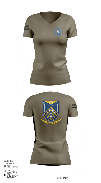 718 CES 21682308 Women's Short Sleeve V-neck Shirt - 133