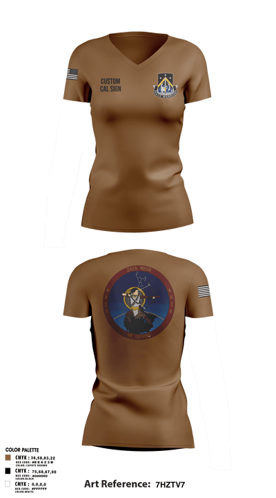 24th MDSB 11455369 Women's Short Sleeve V-neck Shirt - 1