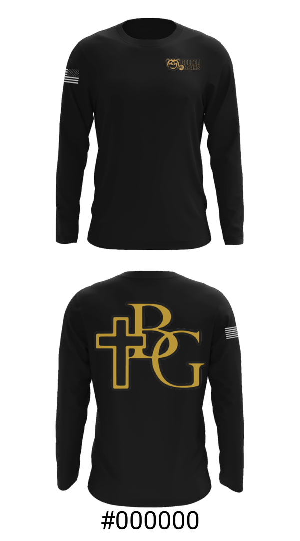 Long Sleeve Performance Shirt, Bishop Garrigan Catholic Junior High School Track, Track & Field, Teamtime, Team time, sublimation, custom sports apparel, team uniforms, spirit wear, spiritwear, sports uniforms, custom shirts, team store, custom team store, fundraiser sports, apparel fundraiser