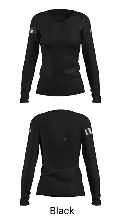 B CO 2-12 CAV 37897700 Women's Long Sleeve V-neck Shirt - 37
