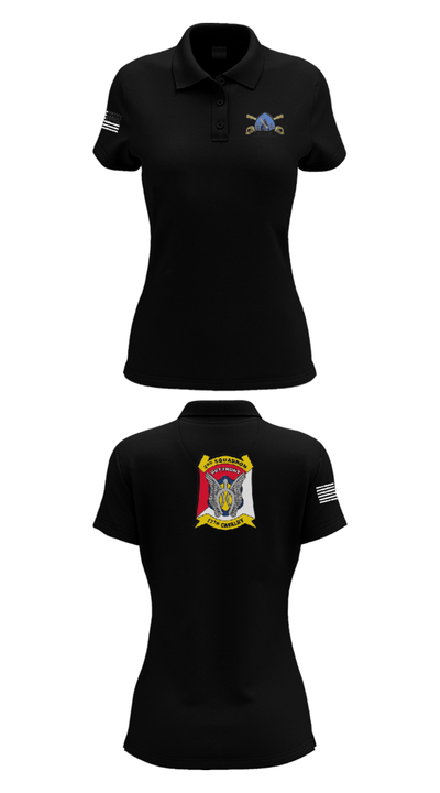 B Troop 2-17 Cav REGT 36740014 Women's Short Sleeve Performance Polo  - 35