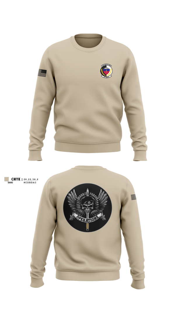 Crew Neck Sweatshirt, 27 SOSFS, Air Force, Teamtime, Team time, sublimation, custom sports apparel, team uniforms, spirit wear, spiritwear, sports uniforms, custom shirts, team store, custom team store, fundraiser sports, apparel fundraiser
